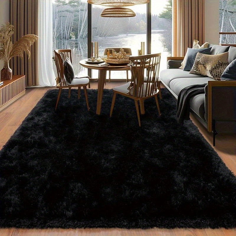 1pc Modern Plush Area Mat, Soft Polyester Fiber, Machine Washable, Non-Slip, Festive Decorative Mat for Living Room, Bedroom, Dorm, Entertainment - Ideal Gift and Home Decor, Bedroom Mat|Elegant Home Accent|Soft Polyester Mat