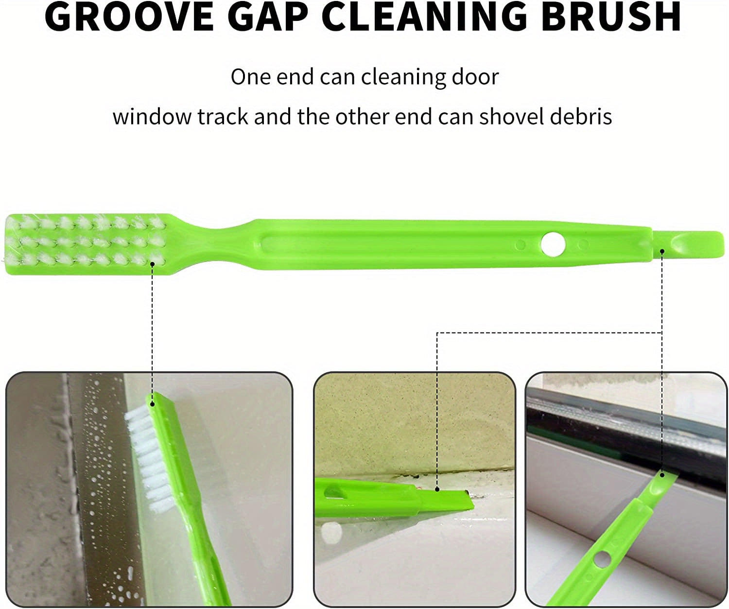 4pcs Grout Cleaning Brush Set with Handle - Durable Nylon & Food-Grade PP, R