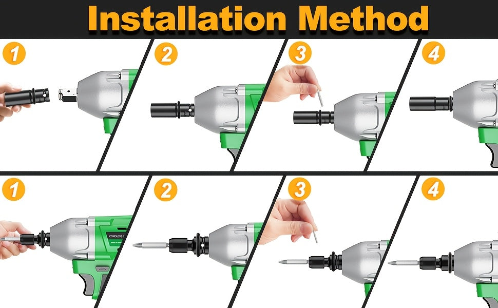 20V 4000MAH Cordless Impact Wrench And Drill Set, 3-in-1 Brushless Power
