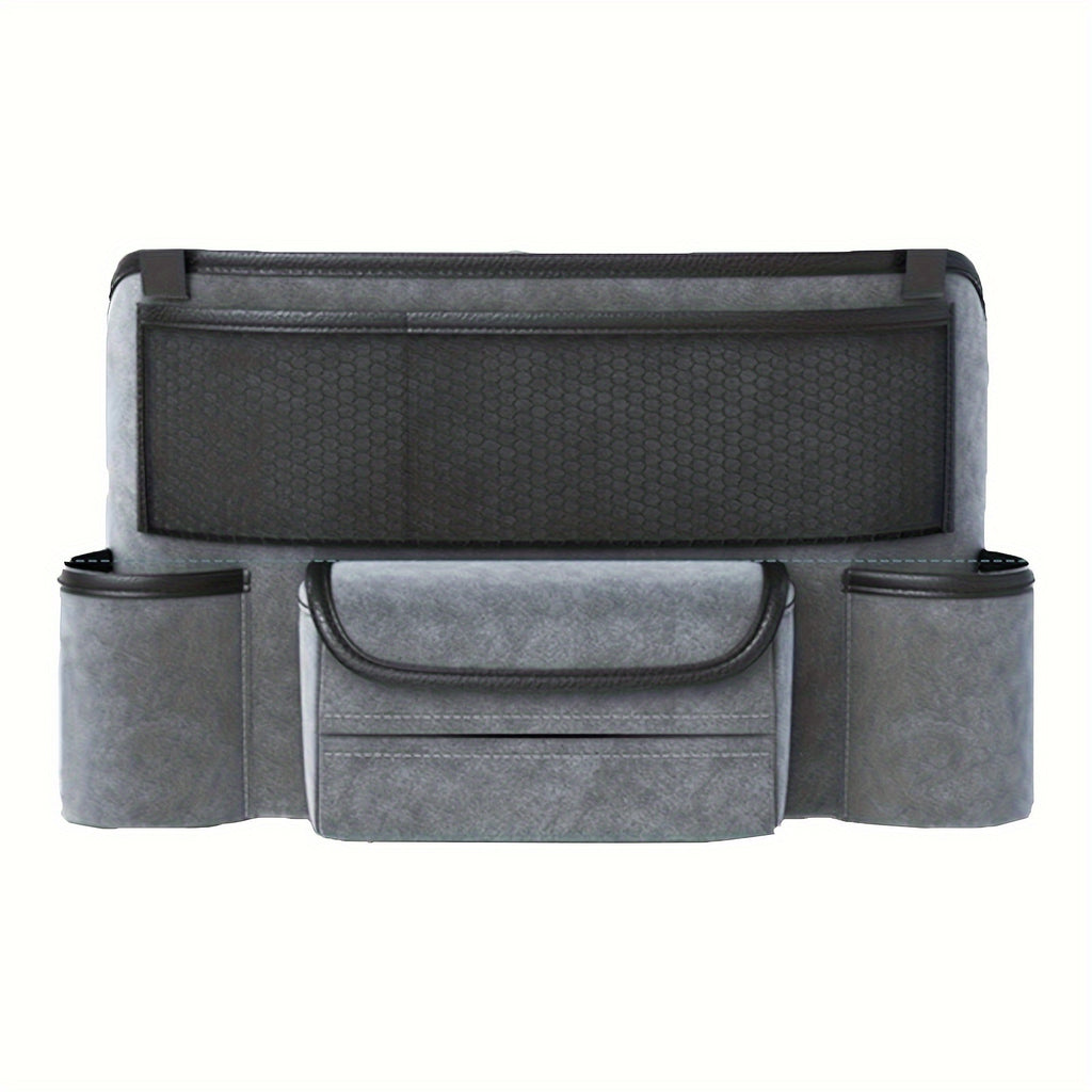 Car Handbag Holder Between Seats Suede Large Capacity Car Purse Holder Automotive Consoles & Organizers For Document Phone Storage Car Organizer