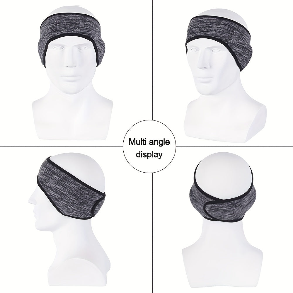Winter Fleece Headband, Sport Earmuffs, Windproof Stretchy Ear Covers,