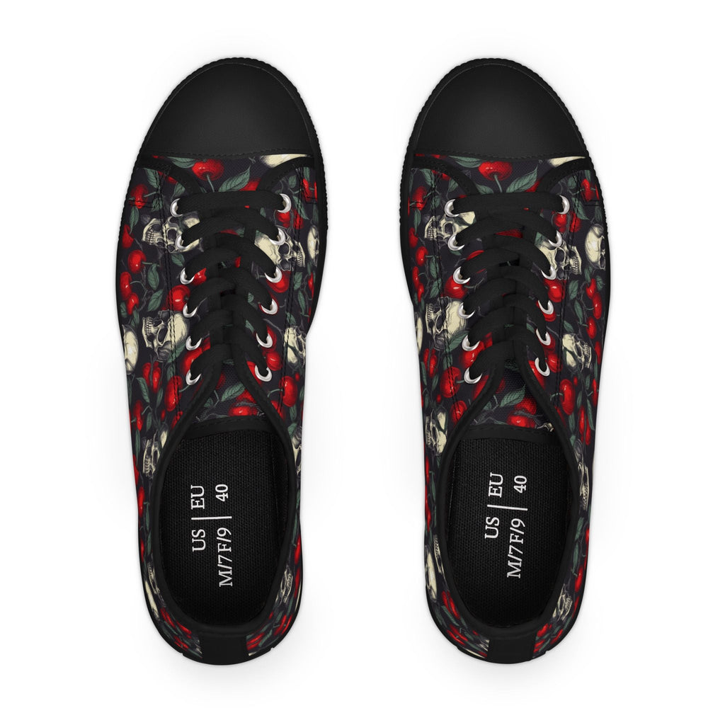 Cherries & Chains Women's Low Top Sneakers