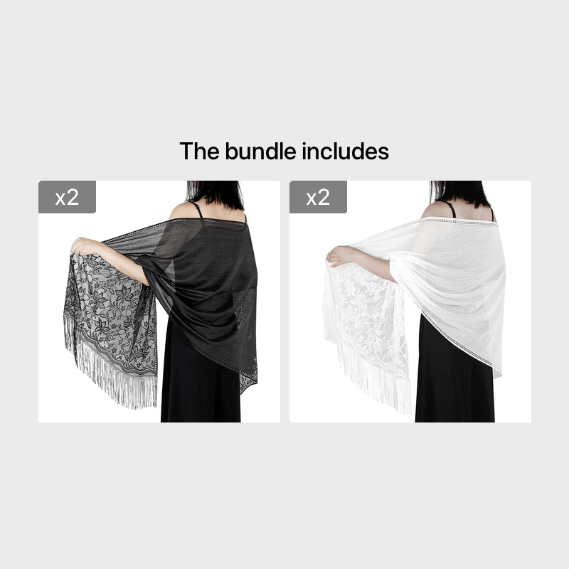 Solid Shawls Wraps For Evening Dresses Lightweight Scarfs For Women With Fringe Floral Lace Scarf For Wedding Party