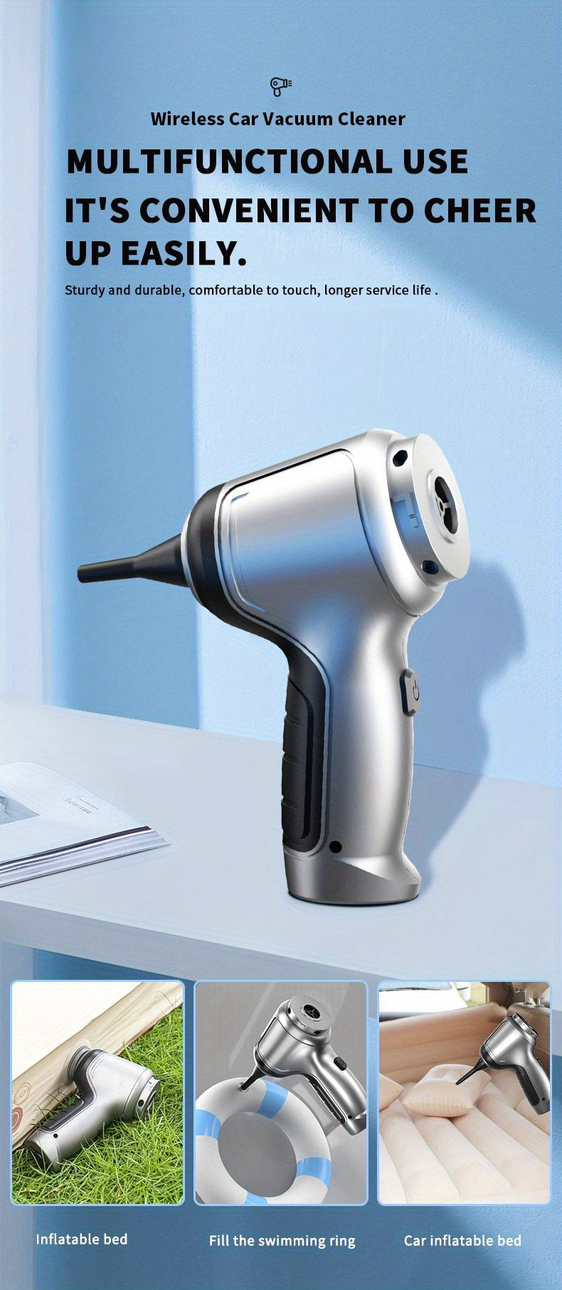 Car Vacuum Cleaner, Wireless High Suction Handheld Cleaning Machine, Household Appliance, Automotive Accessories, Robot Vacuum Cleaner