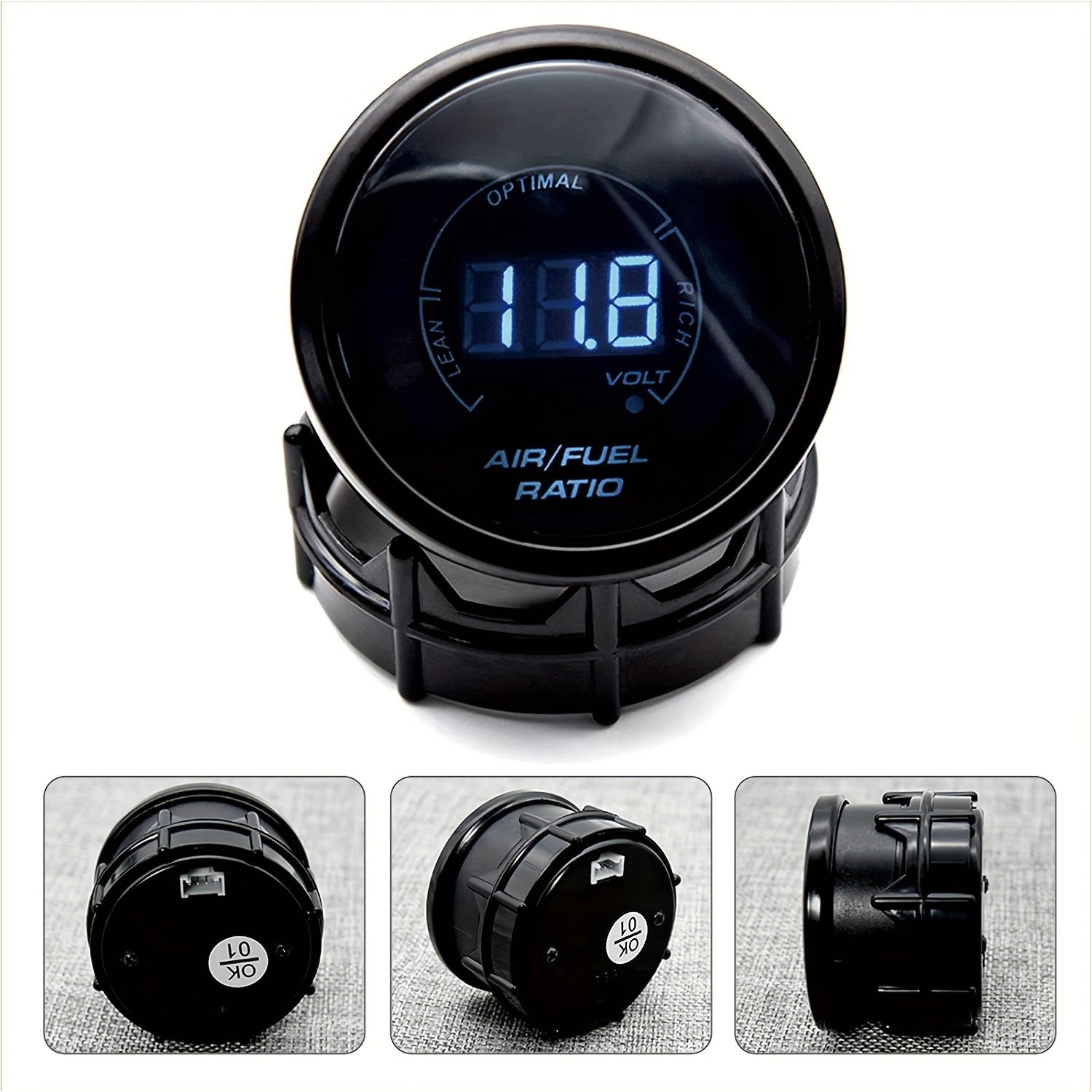 52mm Air/Fuel Ratio Meter with LED Display & O2 Oxygen Sensor -