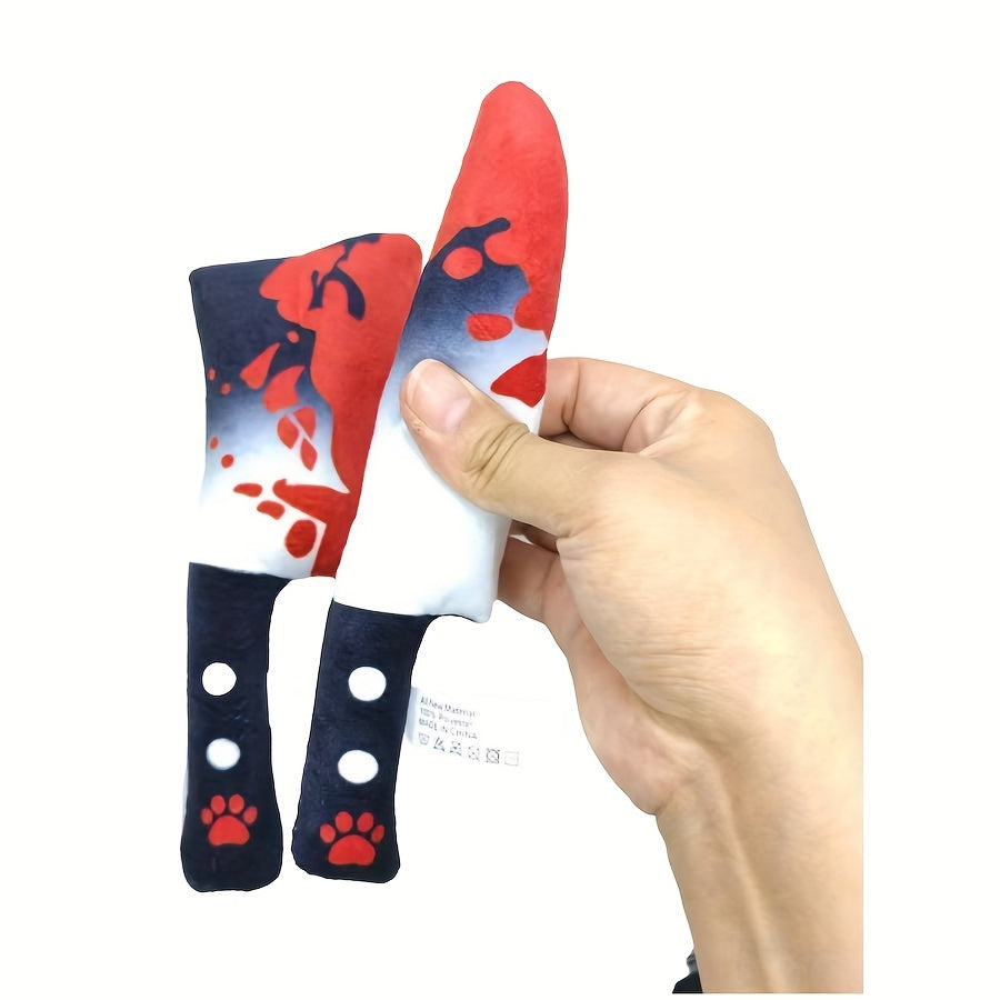 Festive Halloween Plush Dog Toy Set: Adorable Blood-Printed Knife Dog Toy, Soft and Silly, Perfect for Your Pooch - Pair of Plush Toys