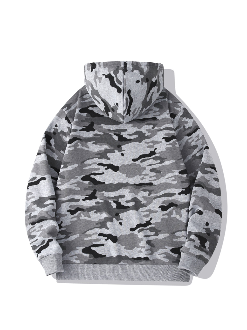 [Camouflage Sweatshirt] Autumn Winter Hooded Men's Camouflage Loose Pullover Fleece Sweatshirt | Fleece, Hooded