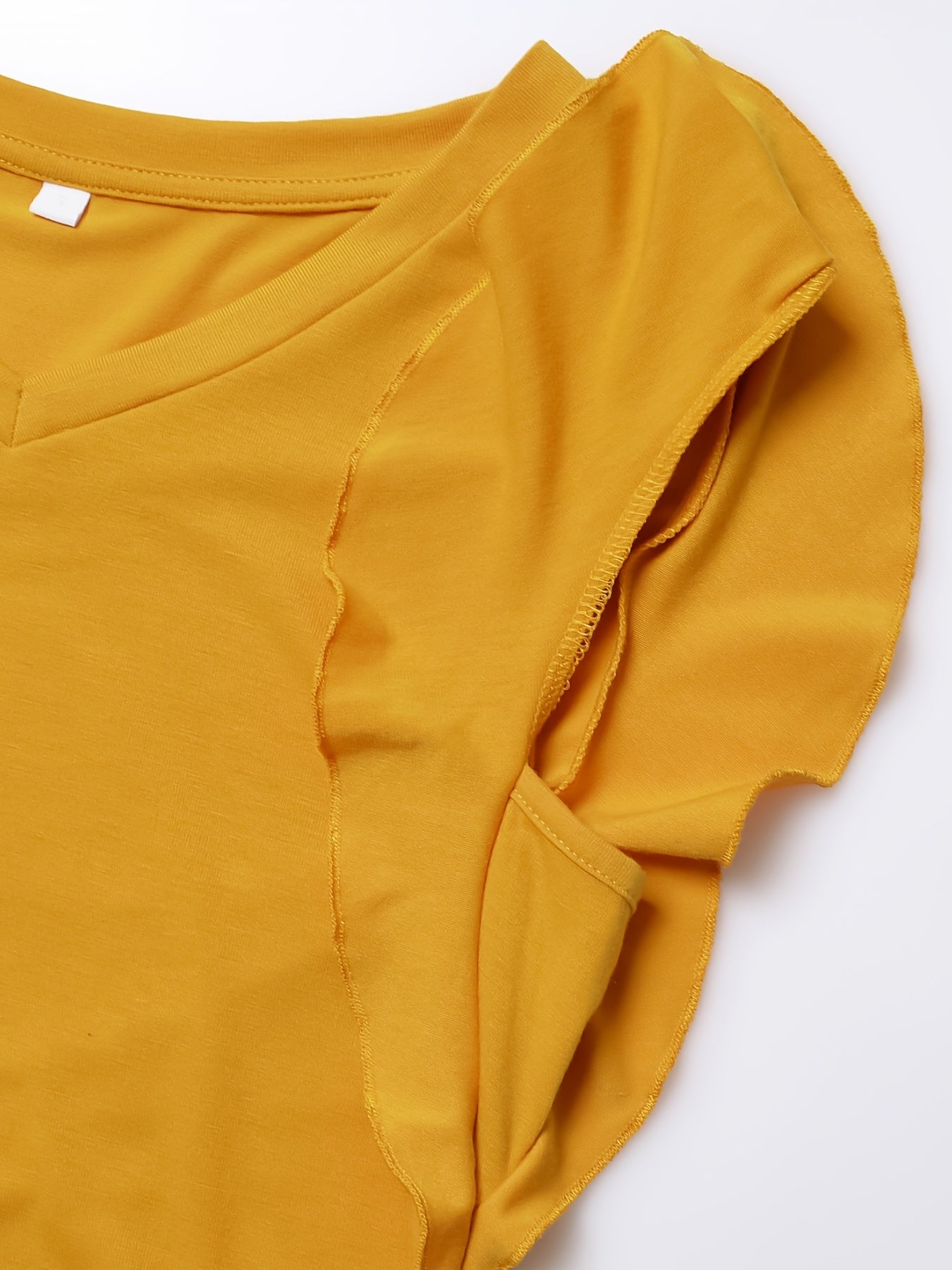 Women's Maternity Casual Ruffled Slim Fit V-neck T-shirt For Summer Holiday