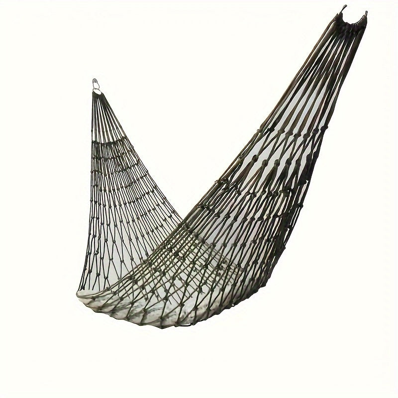 Portable Hammock Net With Nylon Rope And Hooks, For Outdoor Adventure, Outdoor Camping, Suitable For Garden, Beach, Courtyard, And Travel