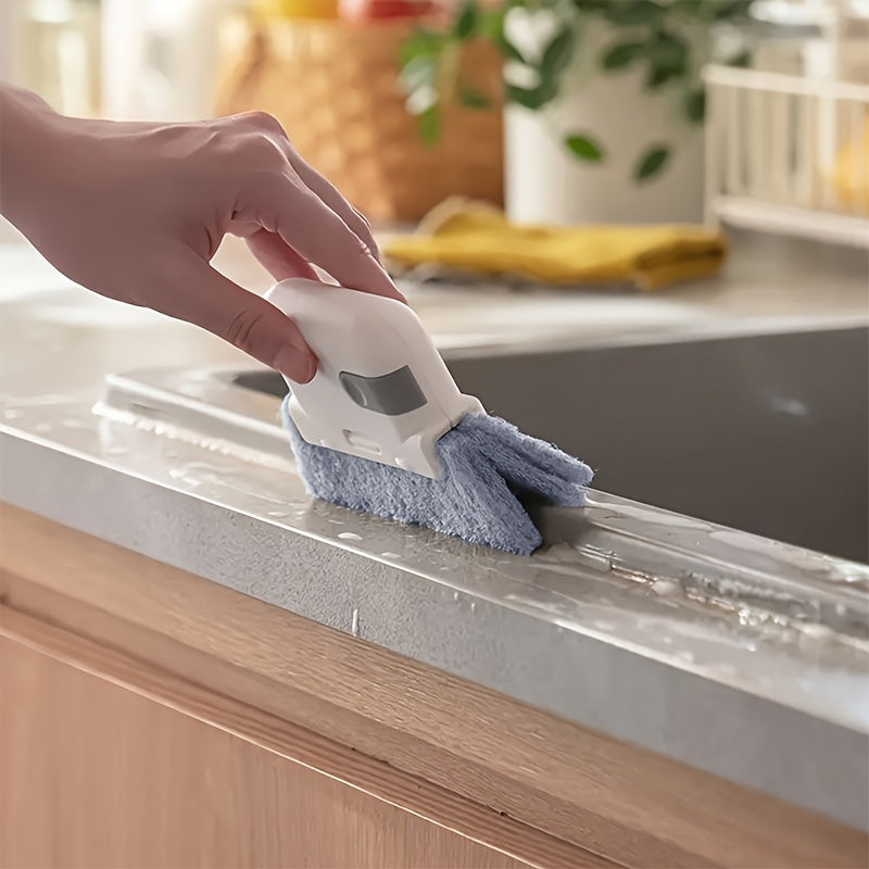3pcs Window & Door Track Cleaning Brush - No Power Needed, Durable PP Bristles for Tight Gaps & Frames, Effortless Cleaning in Bedroom, Kitchen, Bathroom, Ergonomic Design | Polypropylene Construction