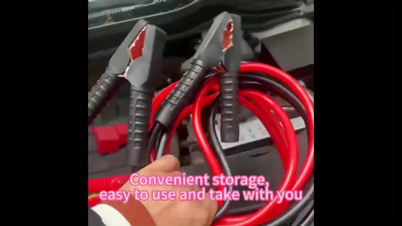 Heavy-Duty 4m Frost-Resistant Jumper Cables - Durable Automotive Booster Wires with Reliable Car Battery Jump Leads for SUVs, Cars, and Trucks - Fast and Safe Emergency Jump Starting Solution