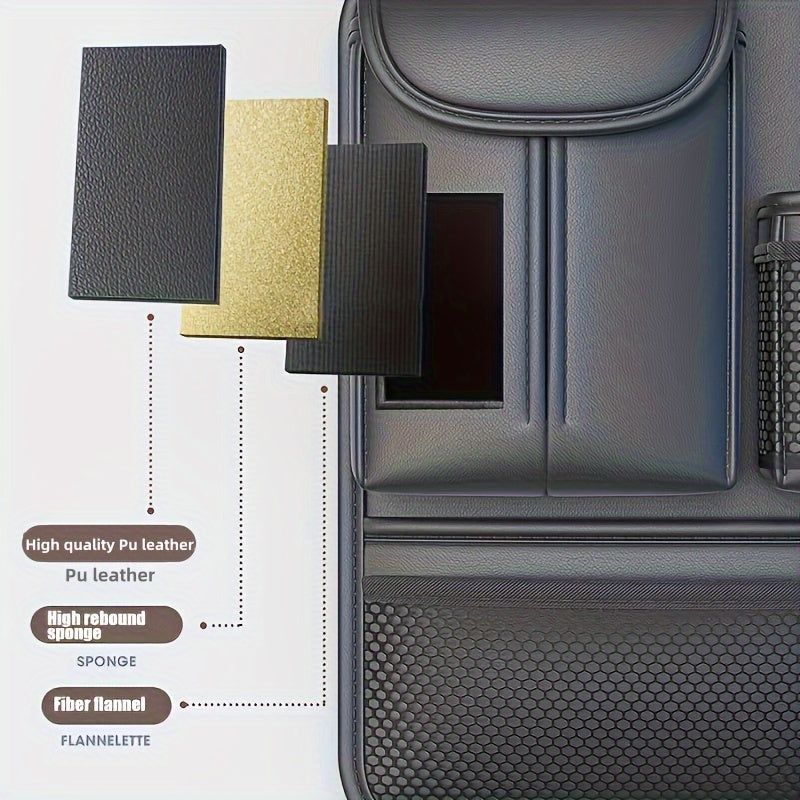 Universal Car Back Seat Organizer, Multipurpose Seat Storage Bag,Car Tissue Box Water Cup Holder Sundry Storage for Travel Accessories and Kids, Toys