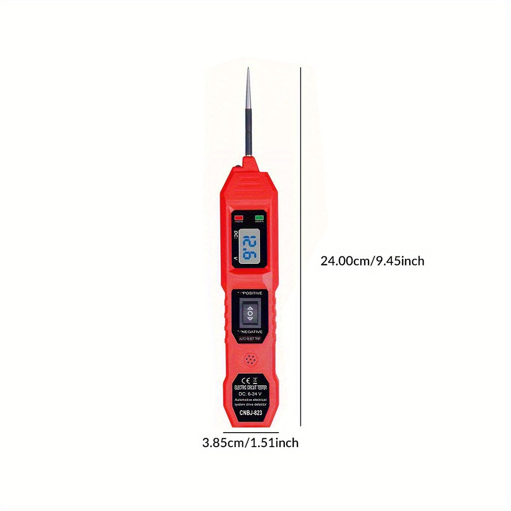 Automotive car voltage panel and Car Vehicle Circuit Tester with LED Voltage Display, USB Power, Compatible with 3.5-36V DC Automotive Electrical Systems, Digital Multimeter Probe with Clips