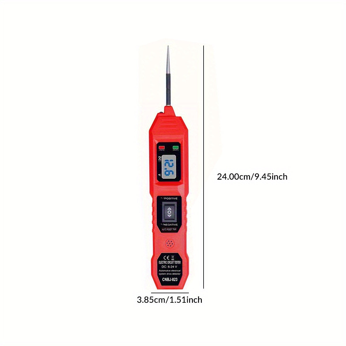 Automotive car voltage panel and Car Vehicle Circuit Tester with LED Voltage Display, USB Power, Compatible with 3.5-36V DC Automotive Electrical Systems, Digital Multimeter Probe with Clips