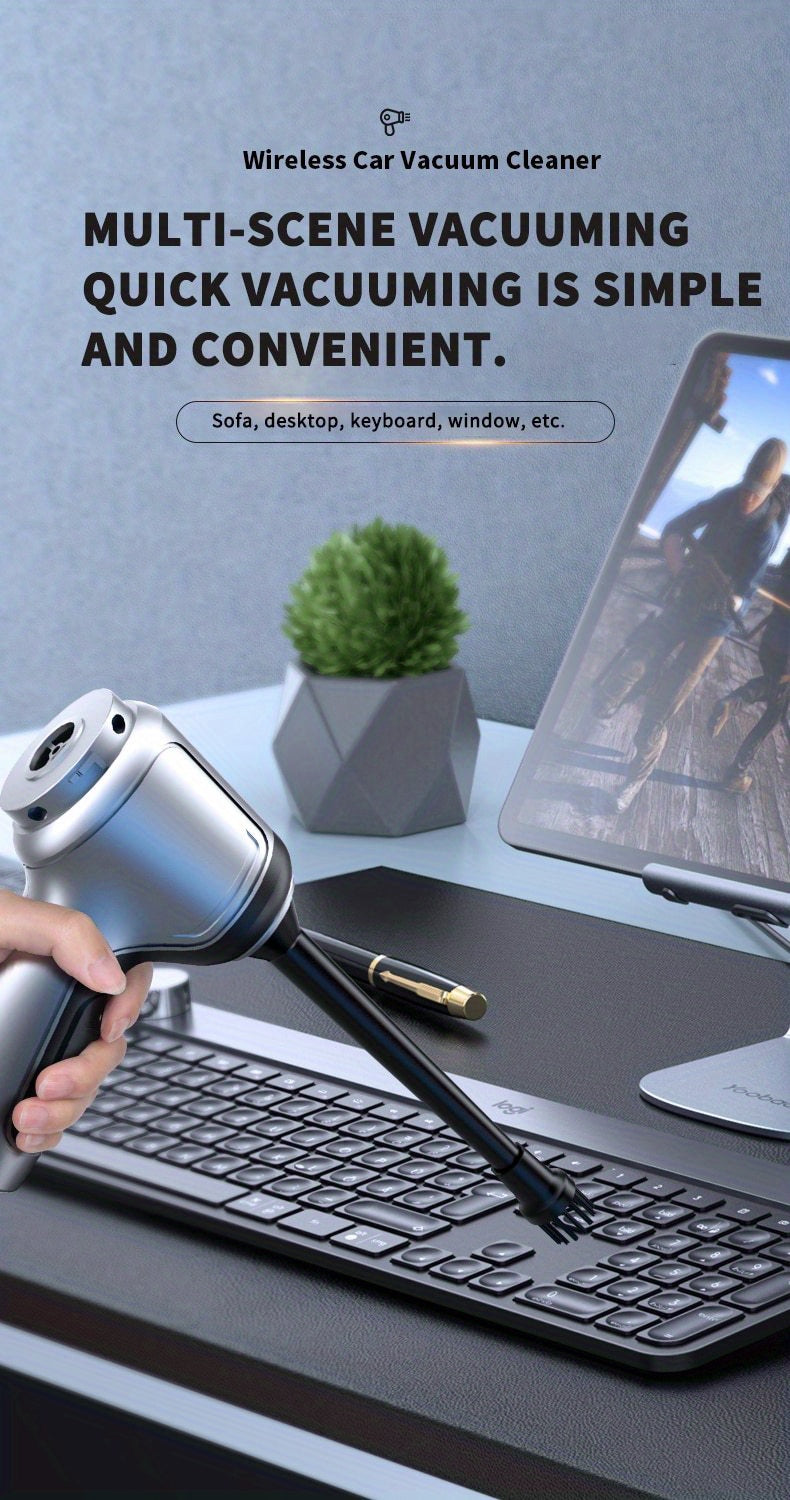 Car Vacuum Cleaner, Wireless High Suction Handheld Cleaning Machine, Household Appliance, Automotive Accessories, Robot Vacuum Cleaner