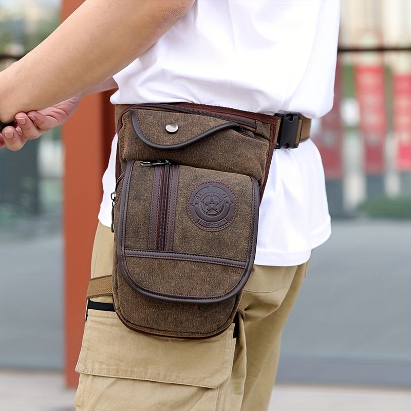 Lightweight High Quality Canvas Drop Leg Bag - Adjustable Tactical Military Waist Pack
