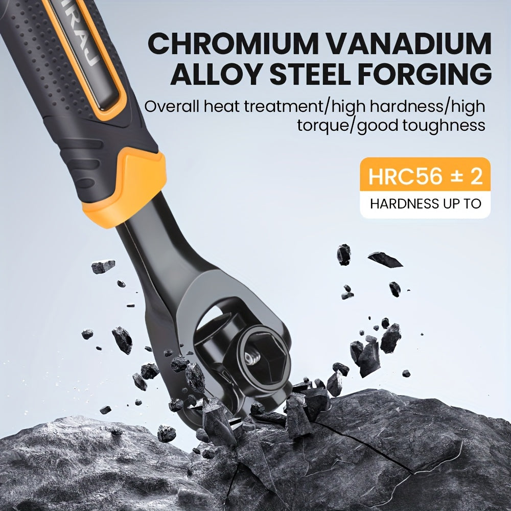 AIRAJ Multi-functional Socket Wrench Head 360 Degree Rotation Automatic Locking Hardness High Torquee Repa