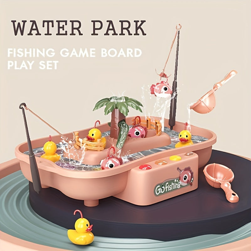 Water Circulation Fishing Game Board Game Set, Electronic Toys, Children's Early Learning Toys With 6 Songs Halloween Christmas Gift