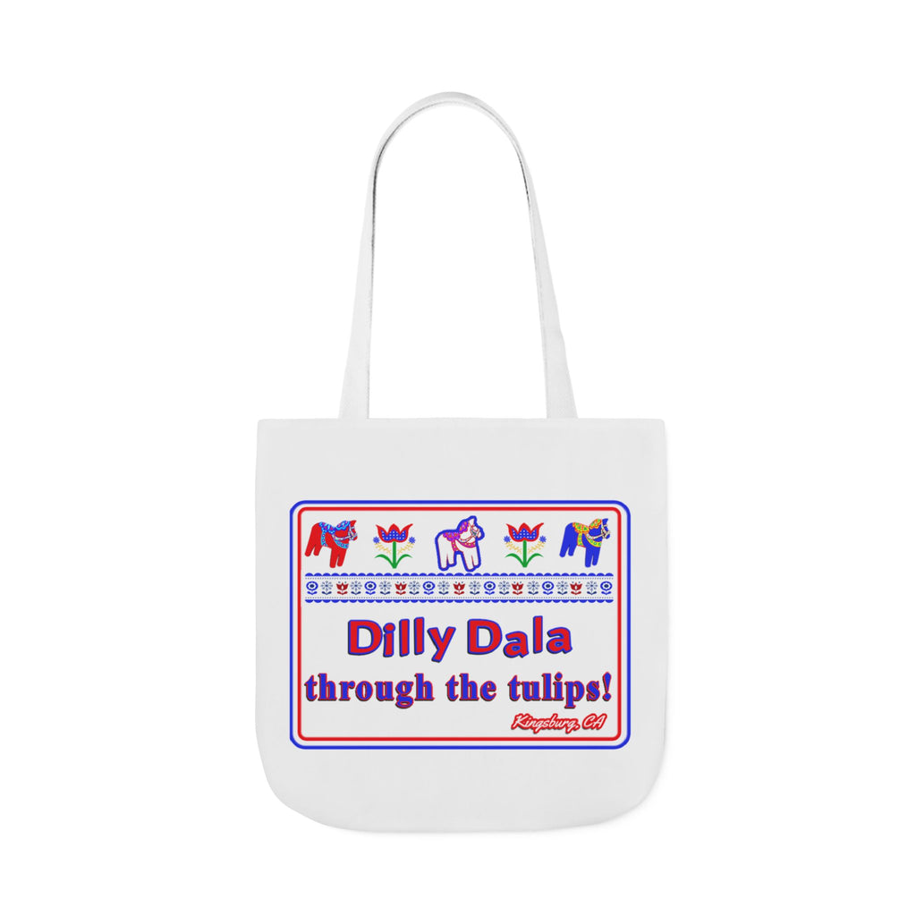 Dilly Dala Through the Tulips Canvas Tote