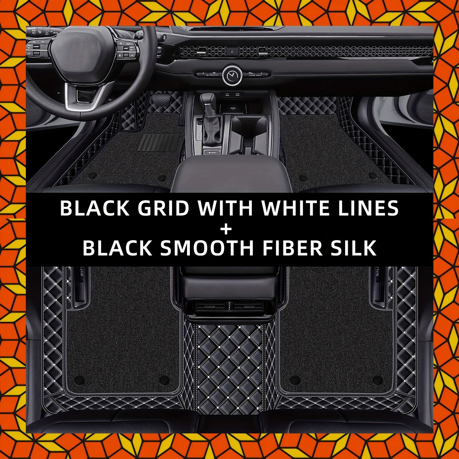 for Kia EV6 2023 PUPU LeatherPU Leathr Dual-Layer Left Hand Drive Car Floor Mats,