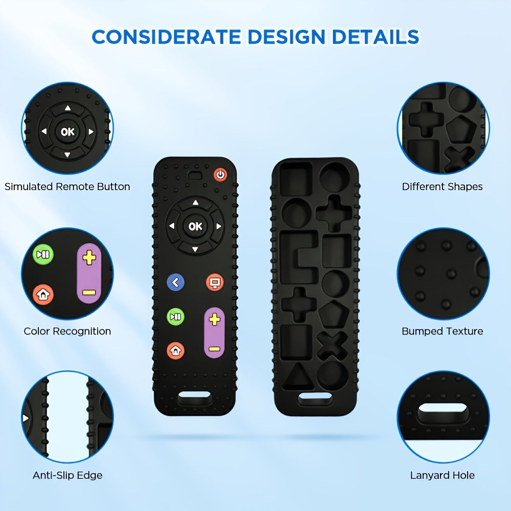 Silicone Baby Teething Toys Set – Chewable Remote and Game Controller Teether for Infants 0-3 Years, BPA-Free, Hand Wash Only, Sensory Development Educational Toy for Boys and Girls