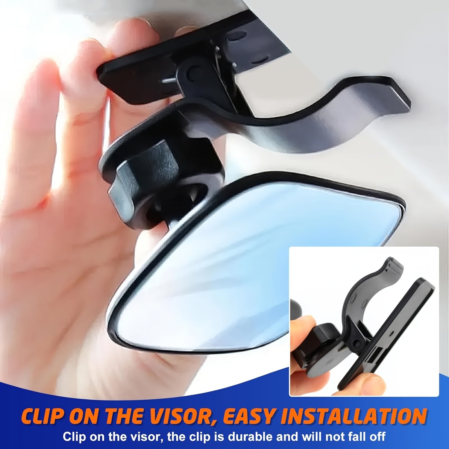 Wide Angle Convex Rearview Mirror, Adjustable Car Interior Mirror for Backseat, Automotive Accessories