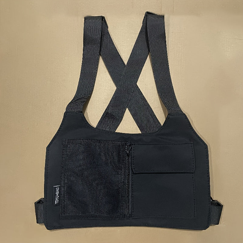 Multi-Functional Tactical Chest Bag, Adjustable Cross Strap Sports Chest Bag, Unisex Streetwear Belt Bag