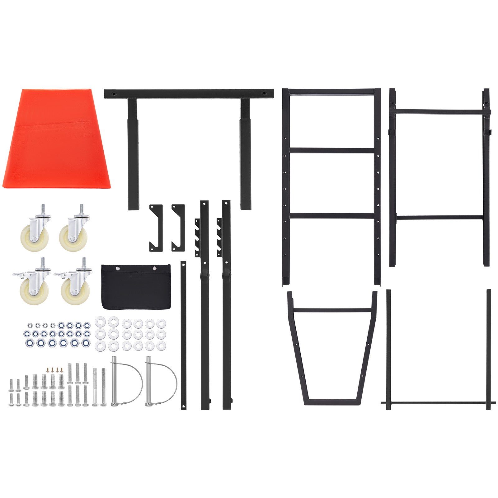 VEVOR Top Automotive Creeper, 48"-76" Adjustable Height Foldable Creeper, 400 LBS Capacity High Creeper, 4 Swivel Caster Wheels, Heavy Duty Work Creeper for Auto Repair and Maintenance