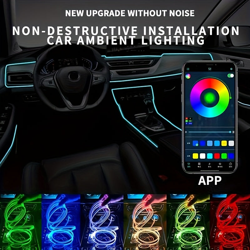 236-inch Optical Fiber, Automotive LED Light Strip, 5-in-1 Automotive Ambient Lighting Kit,