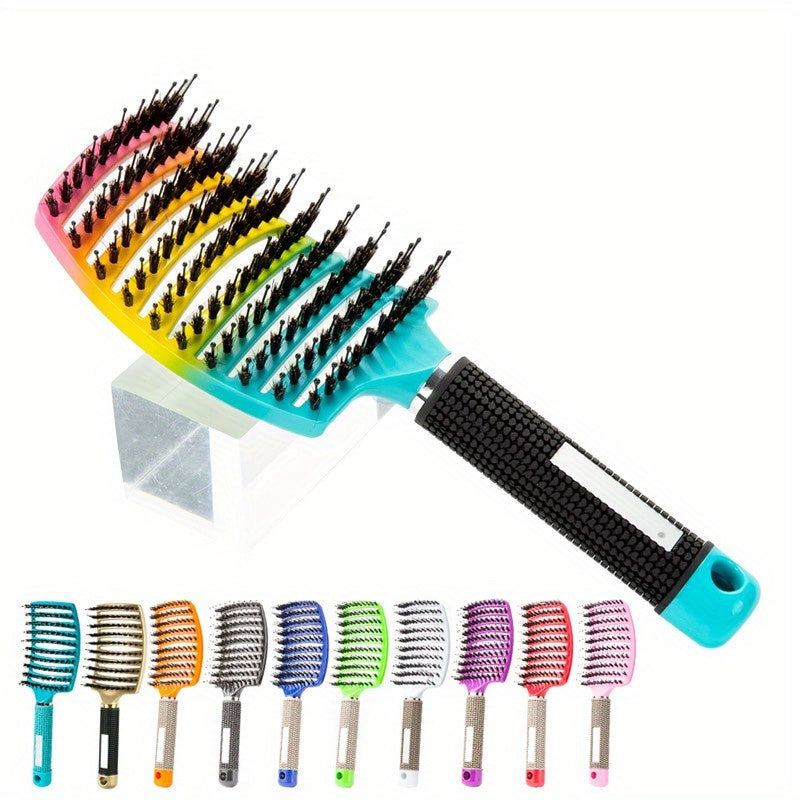 1pc Curved Vented Professional Detangling Hair Brush | Magic Scalp Massage Comb for Women