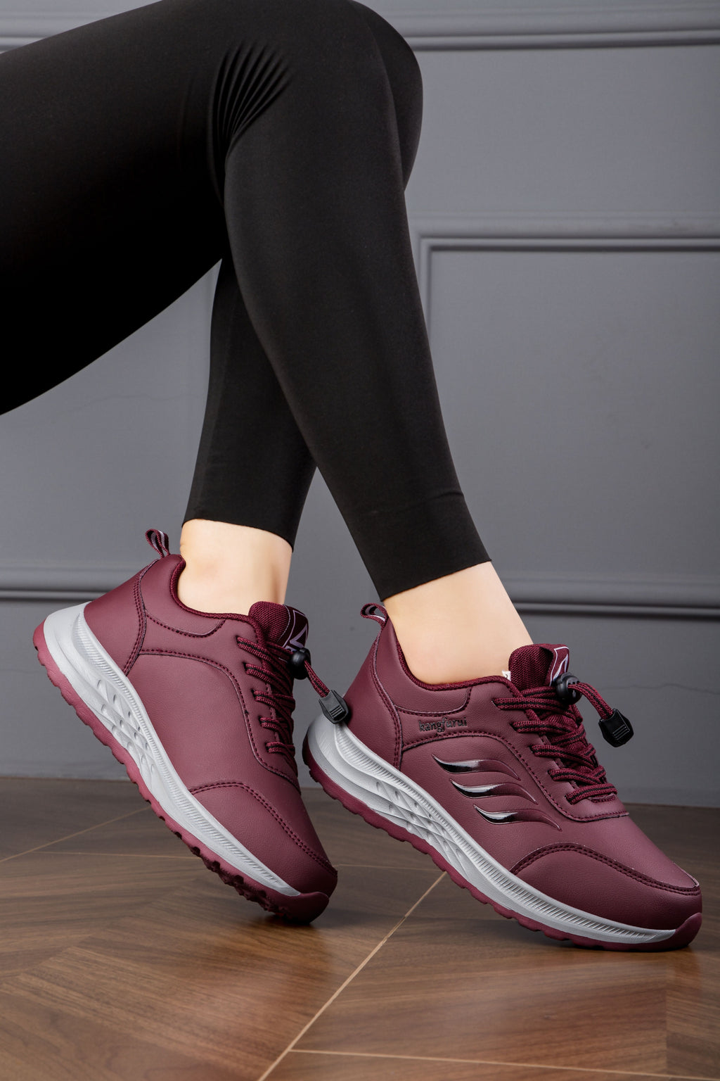 [Waterproof Anti-slip Sports Shoes] Waterproof Anti-slip Women's Drawstring Sports Shoes - Low Top Running Sneakers for Outdoor Gym Jogging Trainers