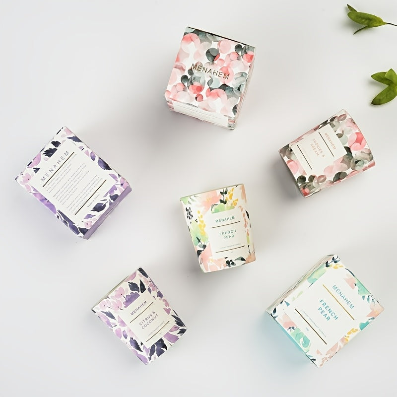 2pcs 2025 New Creative Flower Series Candles, Smokeless Fragrance Soy Wax Bedroom Home Essential Oil Candles Fragrance Air, Home Decoration, Cute. Christmas, New Year, Valentine's Day, Birthdays And Other Holiday Souvenirs,