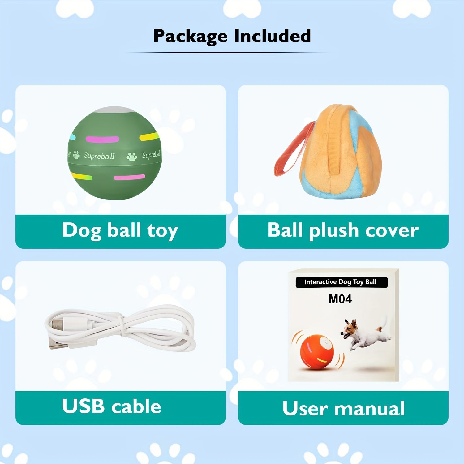 3rd Generation Interactive Dog Balls, BARHOMO Automatic Moving Tennis Ball Toys with Strap for Puppy/Small/Medium/Large Dogs, Improved Rolling Effect