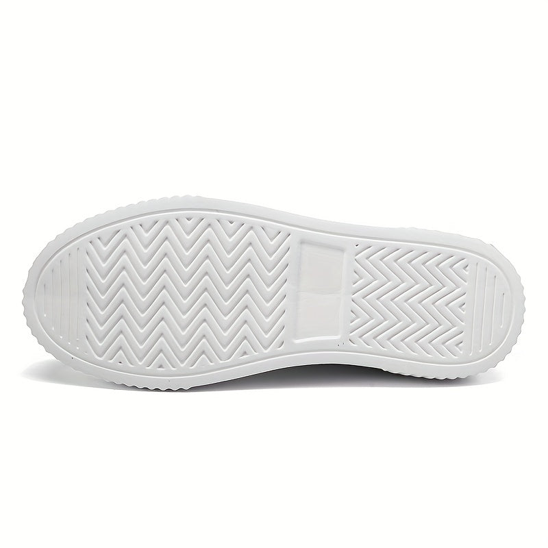 Durable Men's Skate Sneakers - Comfortable Mesh Lining, EVA Grip, Lace-Up, Solid Style & Versatile Sports Use