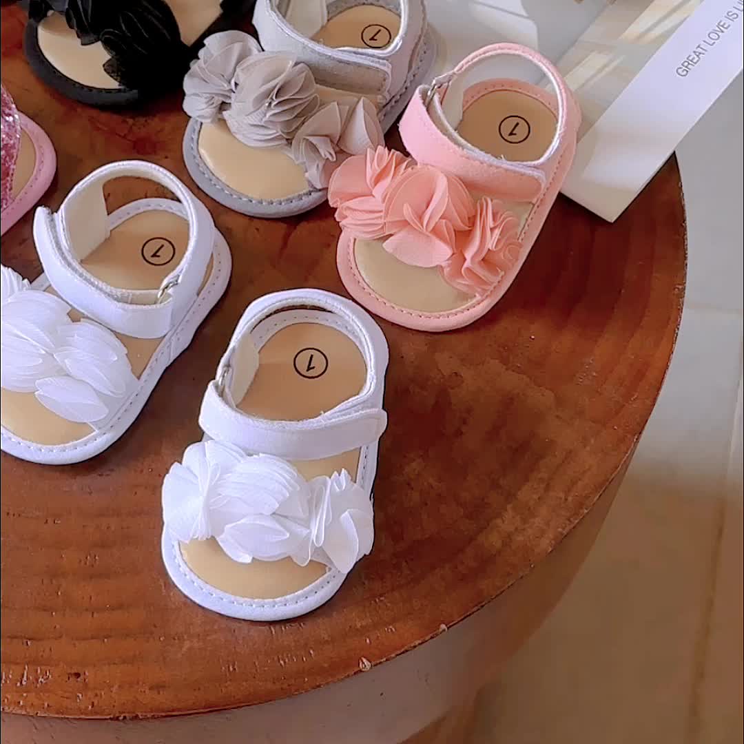 Adorable Baby Girl's Floral Sandals - Breathable, Comfortable, and Durable Open-Toe Shoes for Newborn, Infant,