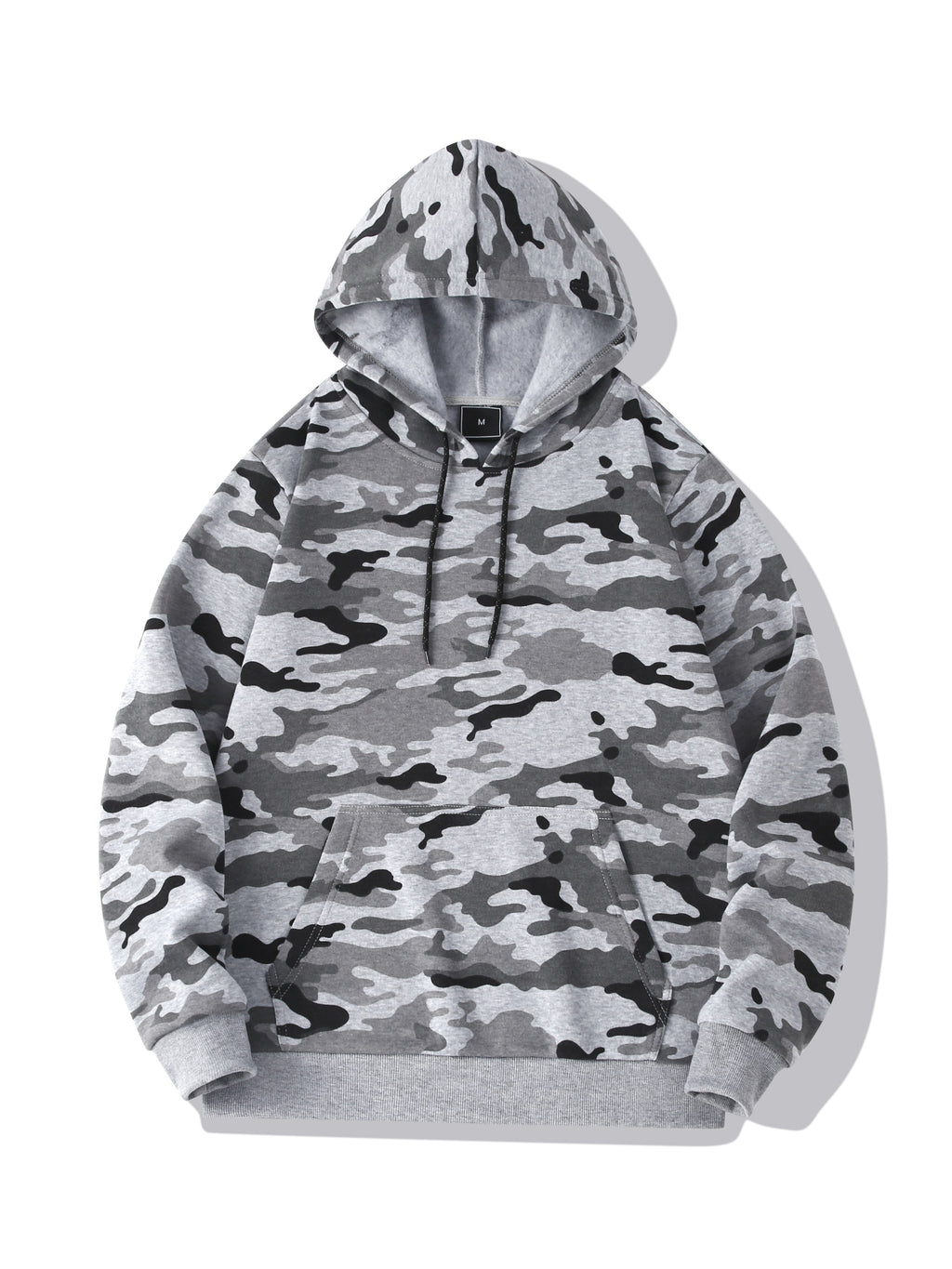 [Camouflage Sweatshirt] Autumn Winter Hooded Men's Camouflage Loose Pullover Fleece Sweatshirt | Fleece, Hooded