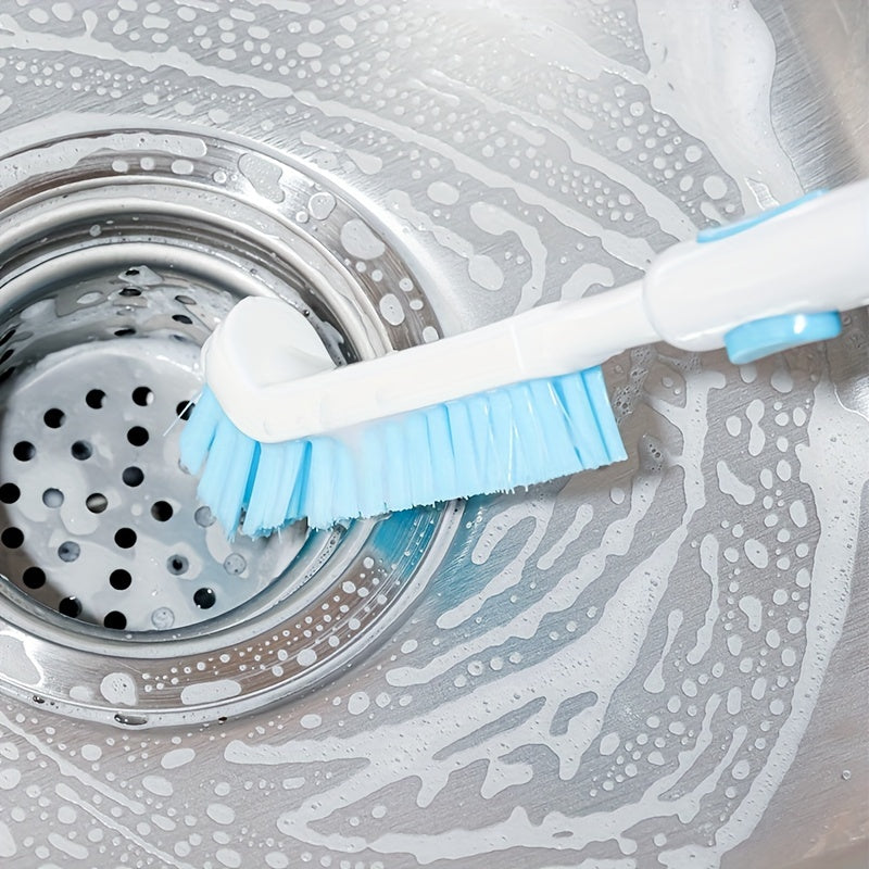 1pc, Elbow Corner Cleaning Brush for Kitchen Sink, Bathroom, Grooves, Crevices, Wash Basin Brush, Multi-Purpose Cleaning Tool