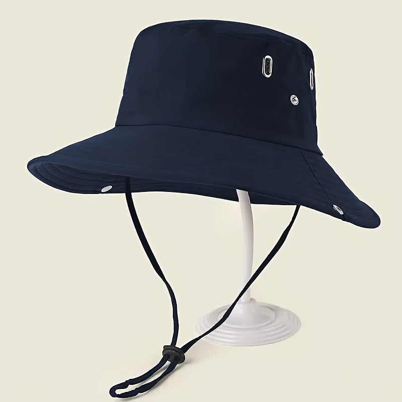 Wide Brim Fisherman Hat - djustable Unise Outdoor Sun Hat