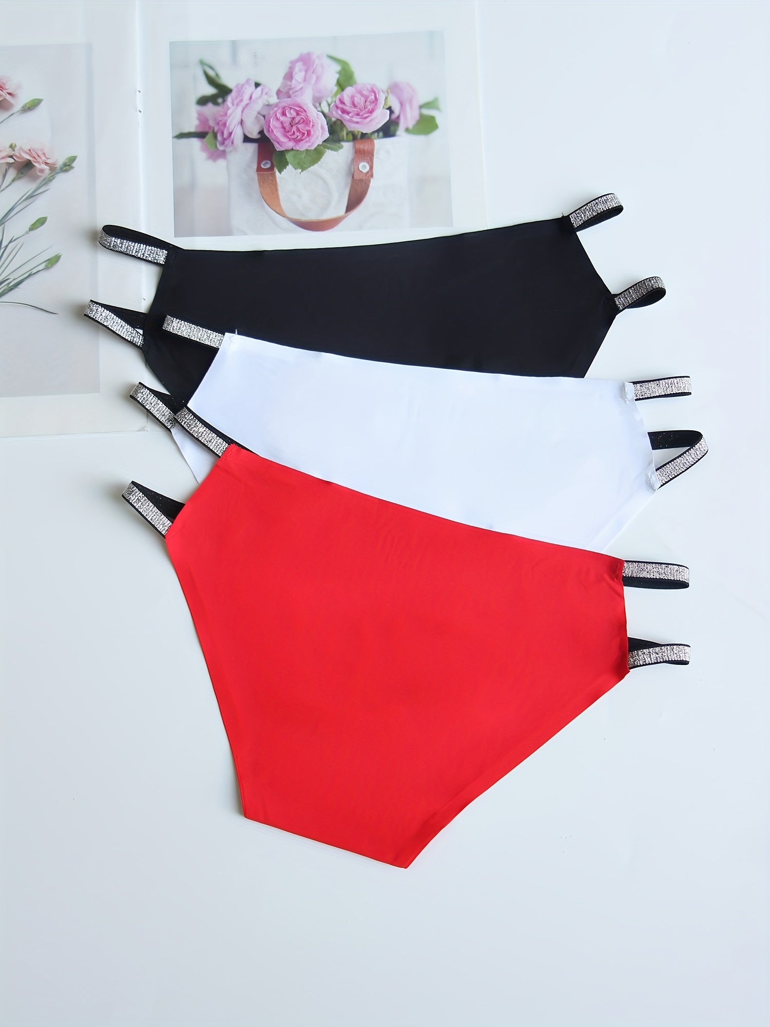 3pcs Soft & Breathable Seamless Panties BriefsPanties,Women'S Underwear & Lingerie