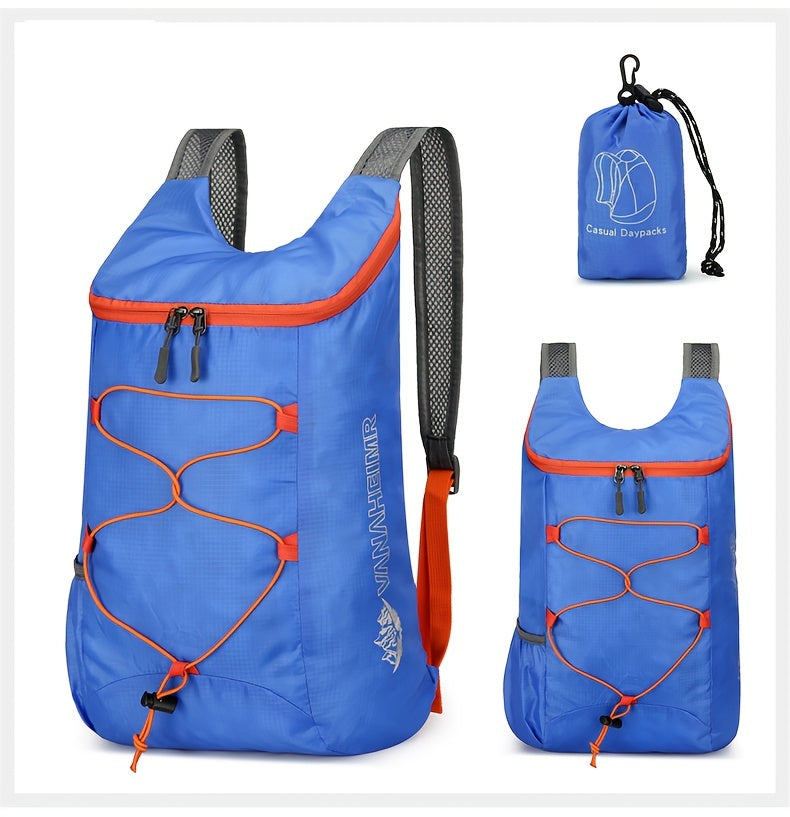 Small Portable Multifunctional Sports Backpack, Foldable Lightweight Waterproof Storage Bag For Men Outdoor Camping Hiking Travel Backpack