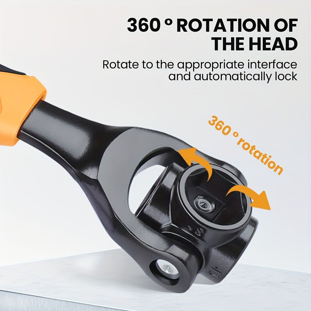 AIRAJ Multi-functional Socket Wrench Head 360 Degree Rotation Automatic Locking Hardness High Torquee Repa