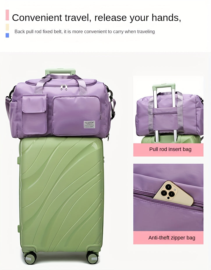 wukds Large Capacity Travel Gym Bag with Shoe Compartment & Dry-Wet Separation -
