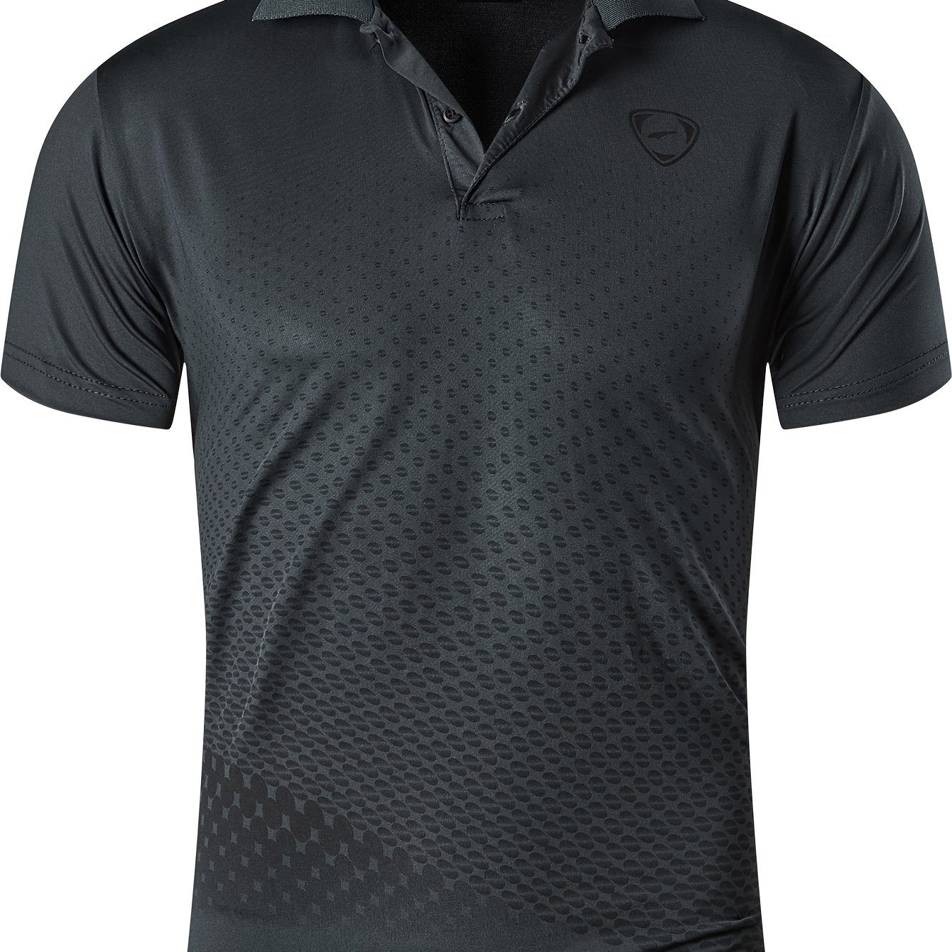 Jeansian Men's Lightweight Breathable Sport Shirt - Vibrant Orange All-Over Dot Print