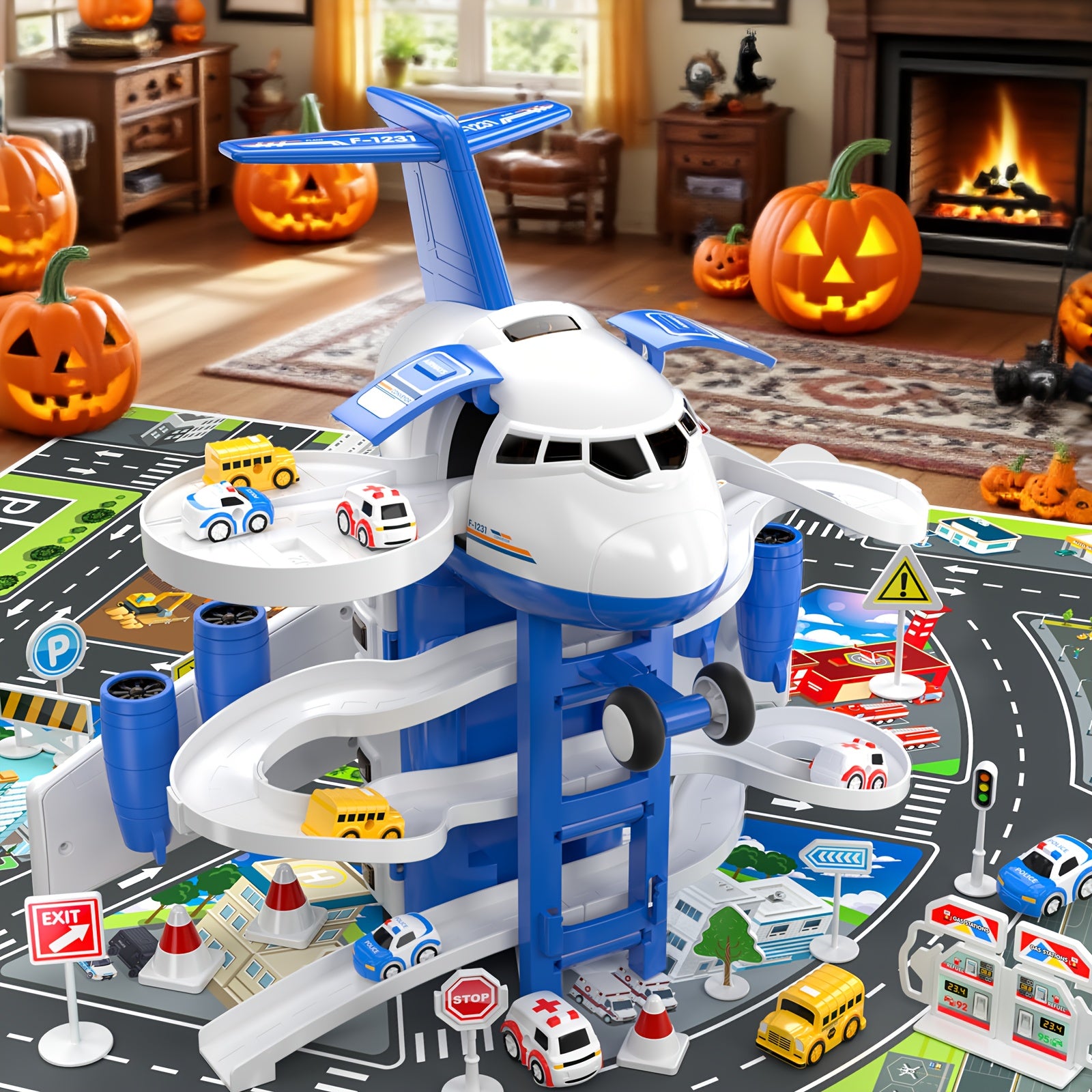 Home Kids Airplane Car Toys Simulation Inertia Aircraft Music Stroy With Light Passenger Plane Diecasts Kids Educational Toy