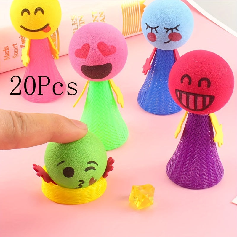20pcs Colorful Bounce Toys for Youngsters - Fun EVA Relax & Reward Gifts, Perfect for Birthdays, Christmas & Halloween Parties