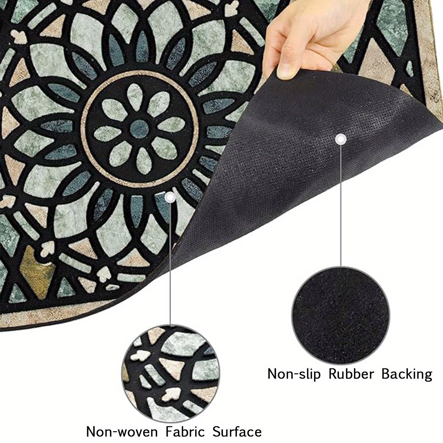 Wipe-Your-Paws Natural-Coir-Doormat Front-Door-Welcome-Mat - Outside Entrance Mat For Muddy Paws Cat Dog Welcome Doormat, 24" x 16" Washable Rugs for Dirty Paws, Non-Slip Absorbent Resist Dirt Carpet for Bedroom Kitchen Home