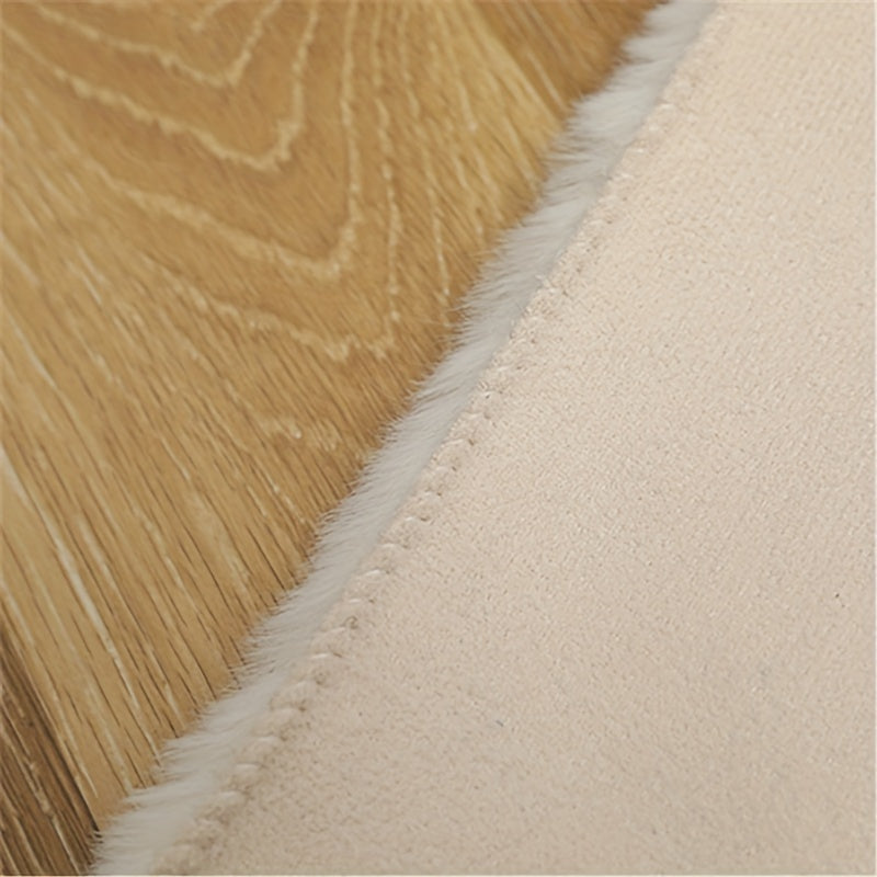 Washable Low-Pile Faux Cowhide Rug - 1pc Durable Western Style Animal Print Carpet for Bedroom and Living Room Decor - Home and Room Decor