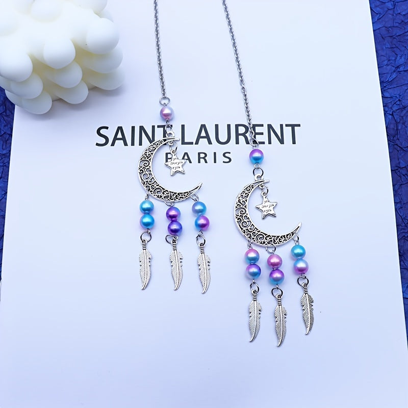 Beautiful Dreamcatcher Car Rear-view Mirror Pendant - Colorful Bead Wind Chime Ornaments