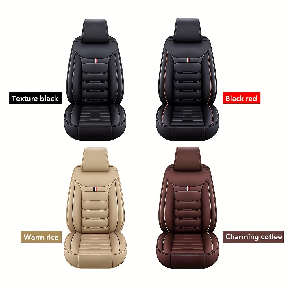5-Seat Full Set PU Leather Car Seat Covers - Premium Comfort, Full Surround Protection