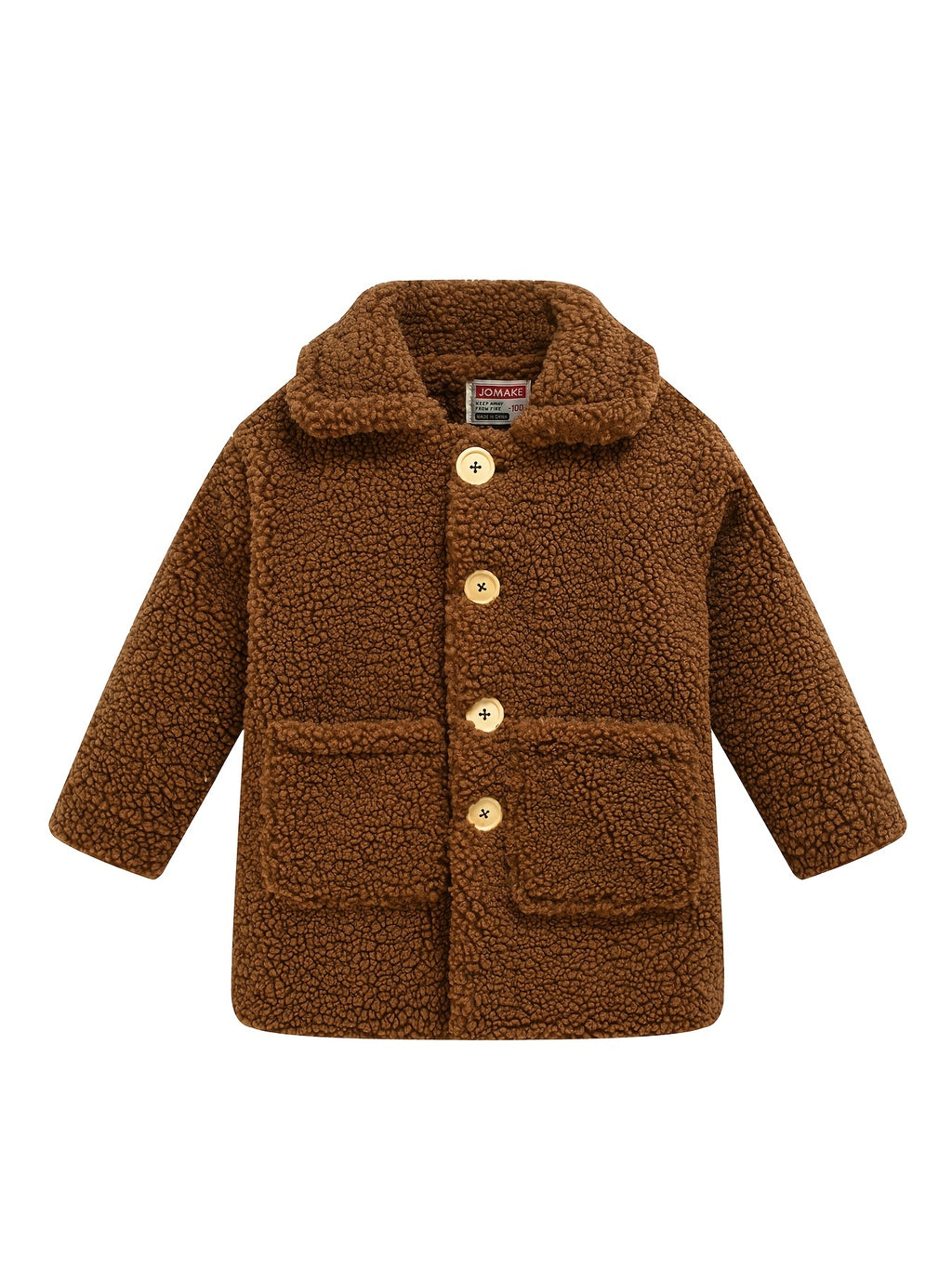 JOMAKE Girls' Winter Coat - Pastel Pink & Ombre Jacket with Button Front Closure,